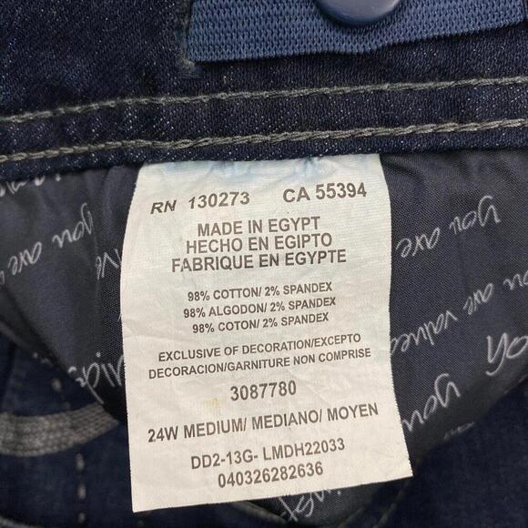 Lee Natural Fit just Below The Waist Bootcut Women's size 24W Blue Denim Jeans - Picture 4 of 4